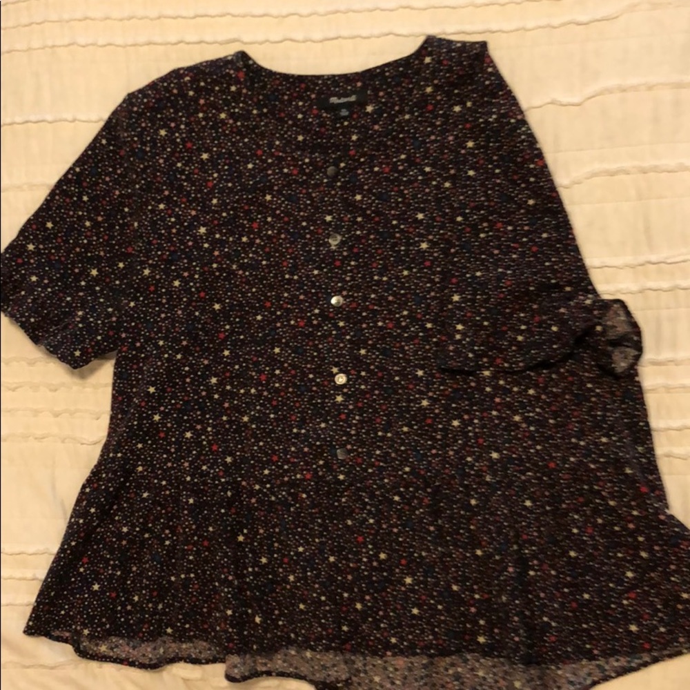 Madewell stars blouse top